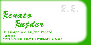 renato rujder business card